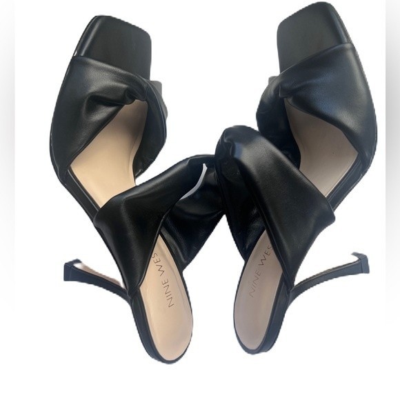 Nine West Sandals Seeya Slide High Heeled Sandals Women's Size 7.5 Black - Picture 5 of 8